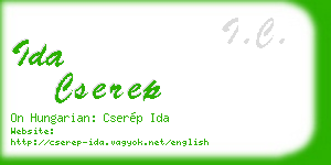 ida cserep business card