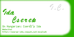 ida cserep business card